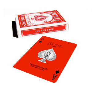 Bicycle "The Red Deck" Magic Makers Playing Cards w/ Illusion Gaff Trick Cards 